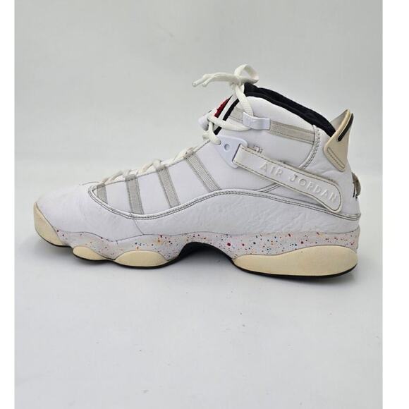 Air Jordan 6 Rings Confetti Paint Splatter 322992-100 Basketball Shoe Men's 8.5 - Picture 3 of 10